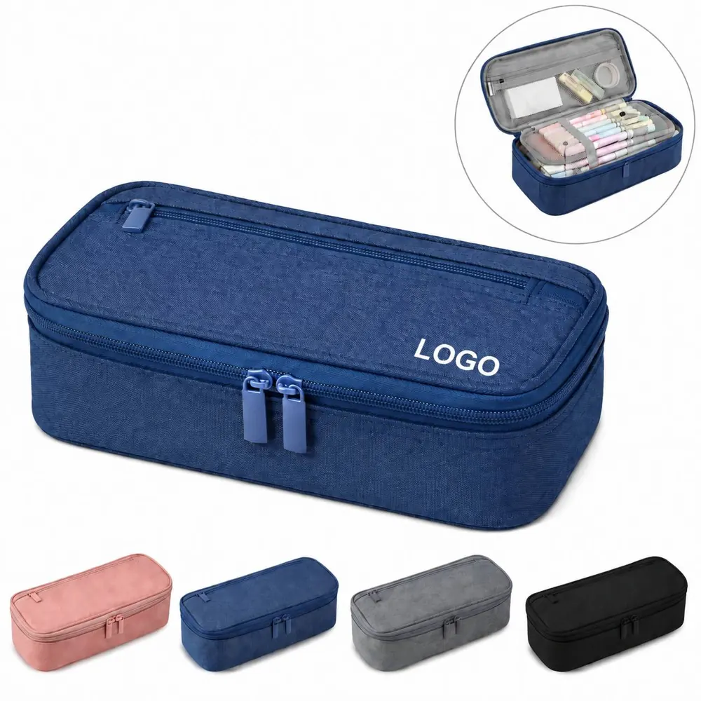 Oxford Large Pencil Case Durable Oxford Cloth Storage