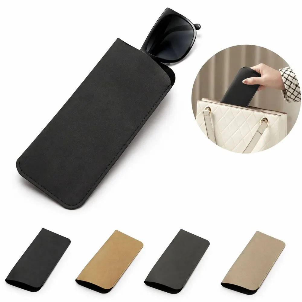 PU Leather Sunglasses Case with Soft Lining Portable 2