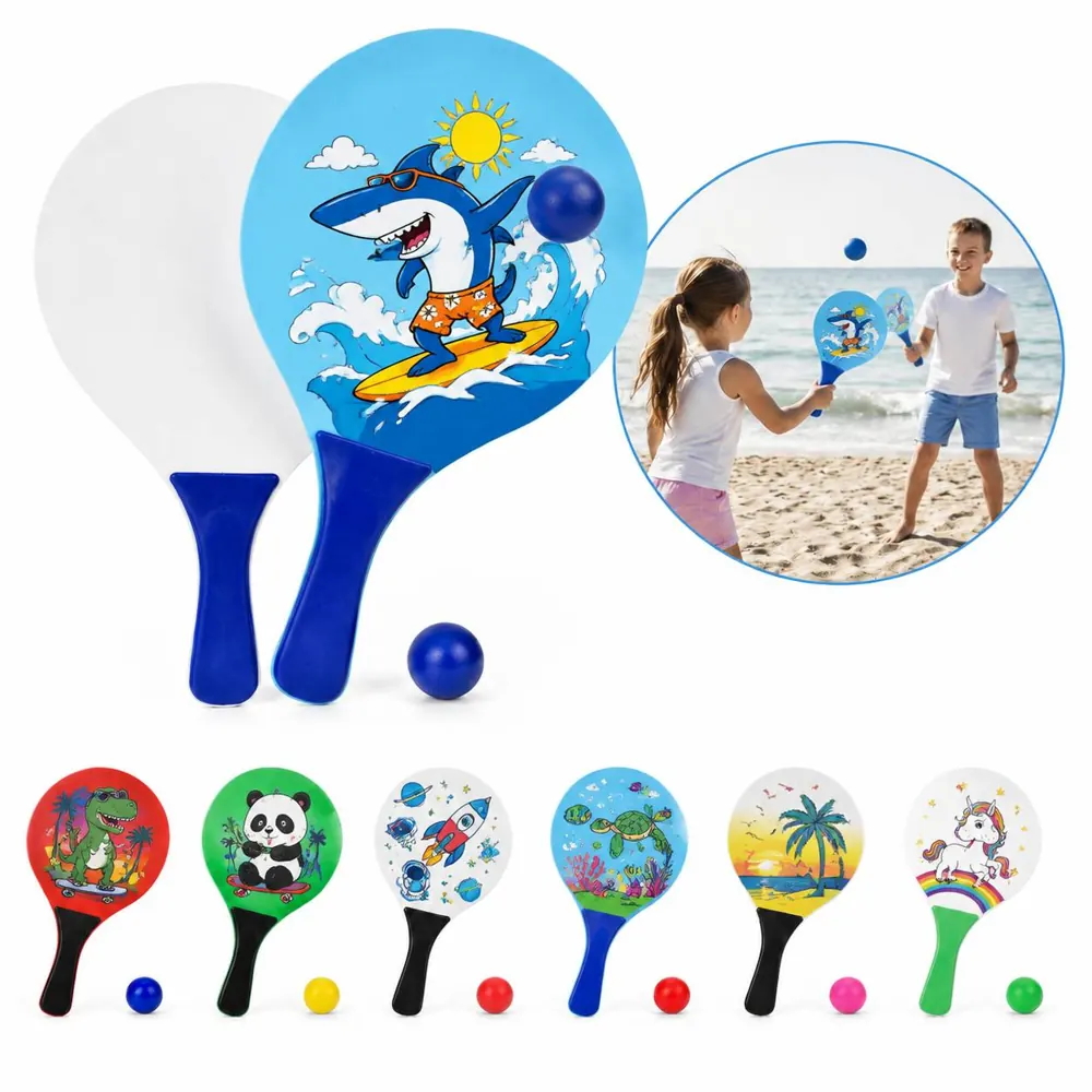 Beach Paddle Ball Game Set with Weather-Resistant Paddles 2