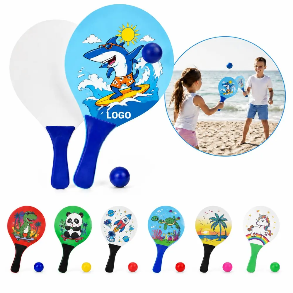 Beach Paddle Ball Game Set with Weather-Resistant Paddles