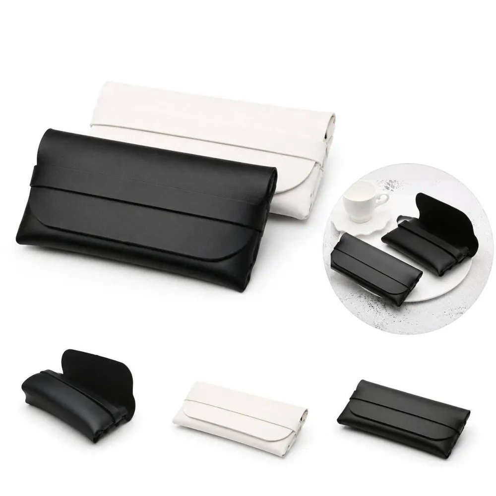 PVC Leather Sunglasses Case with Secure Snap Button 2