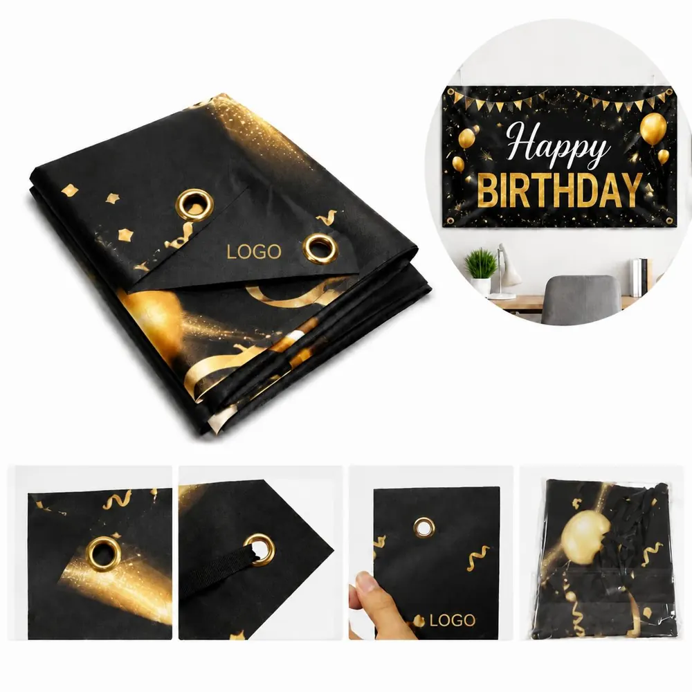 Graduation Polyester Backdrop for Party Photo Booth Decor