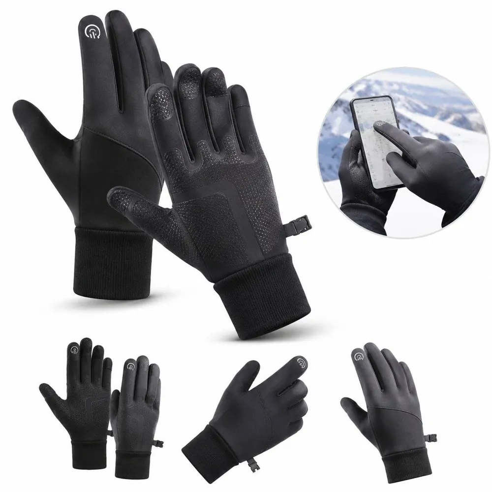 Touchscreen Winter Gloves with Conductive Fingertips 2