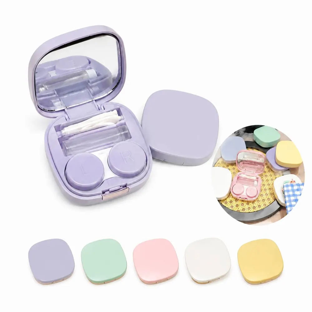 Leak-Proof Contact Lens Case with Mirror, Portable Travel 2