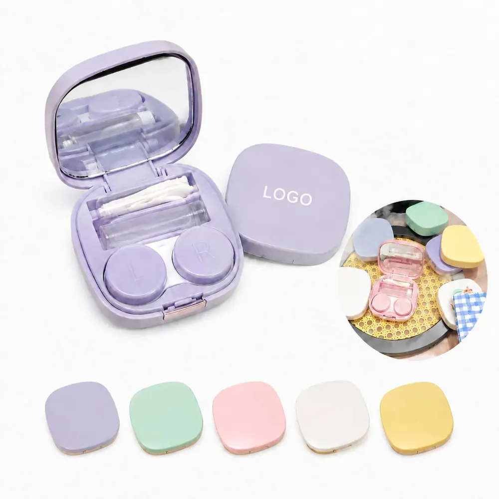 Leak-Proof Contact Lens Case with Mirror, Portable Travel