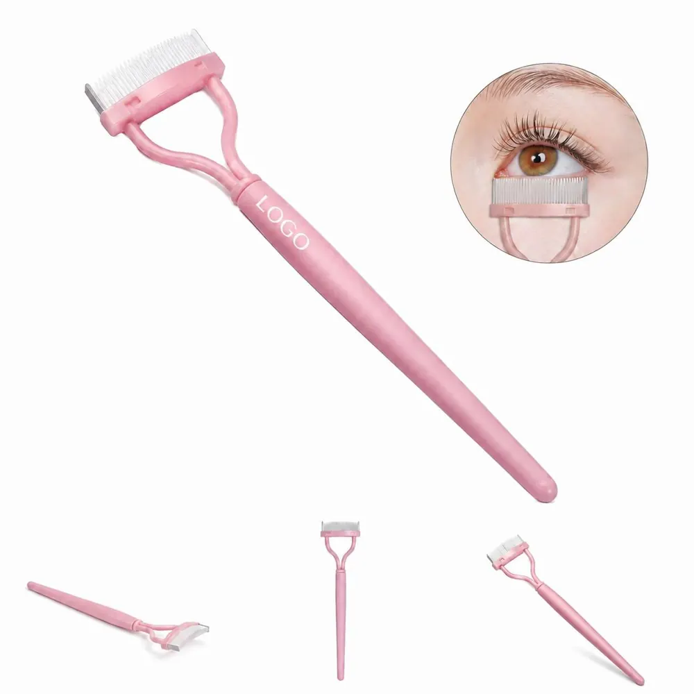 Fine Steel Tooth Eyelash & Brow Brush for Precise Grooming