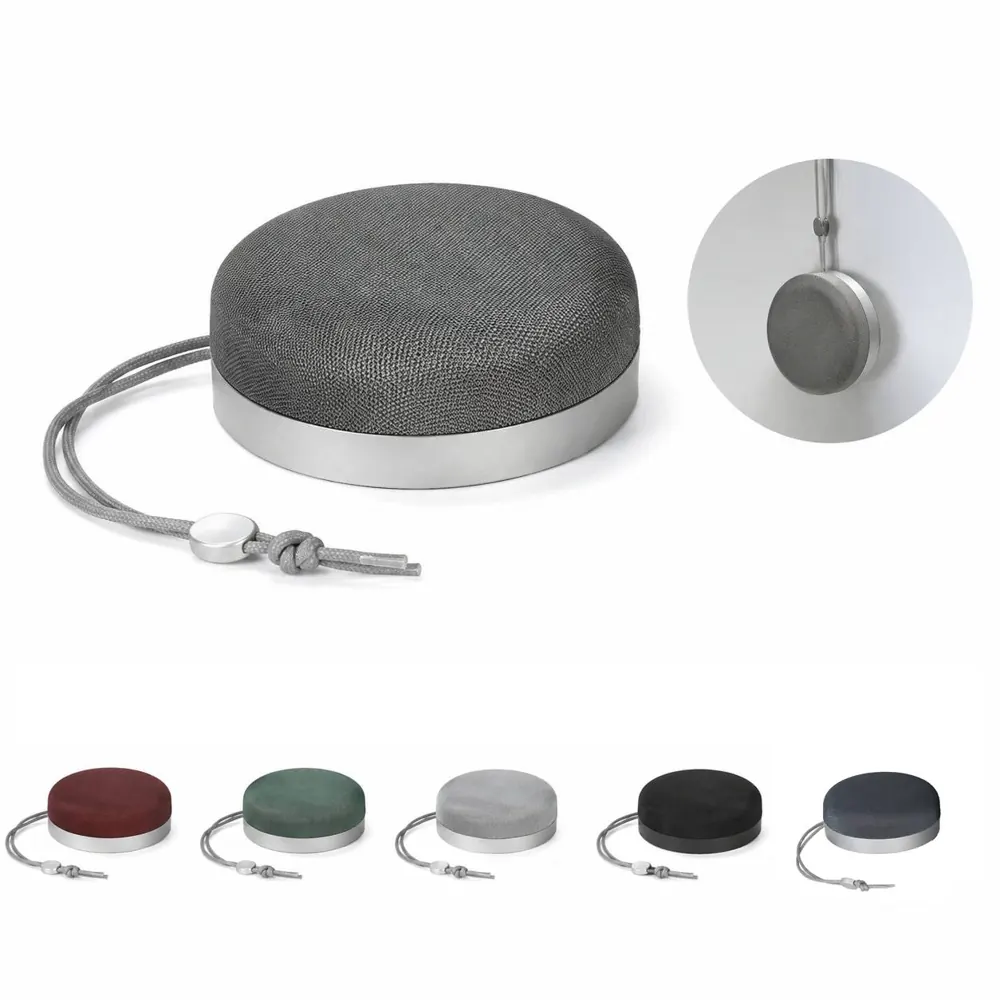 Portable Round Wireless Speaker with Soft Fabric Cover 2
