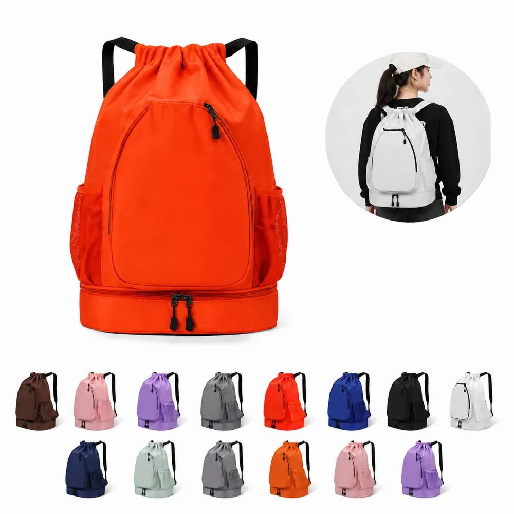 Lightweight Drawstring Sports Backpack for Rackets and Gear 2