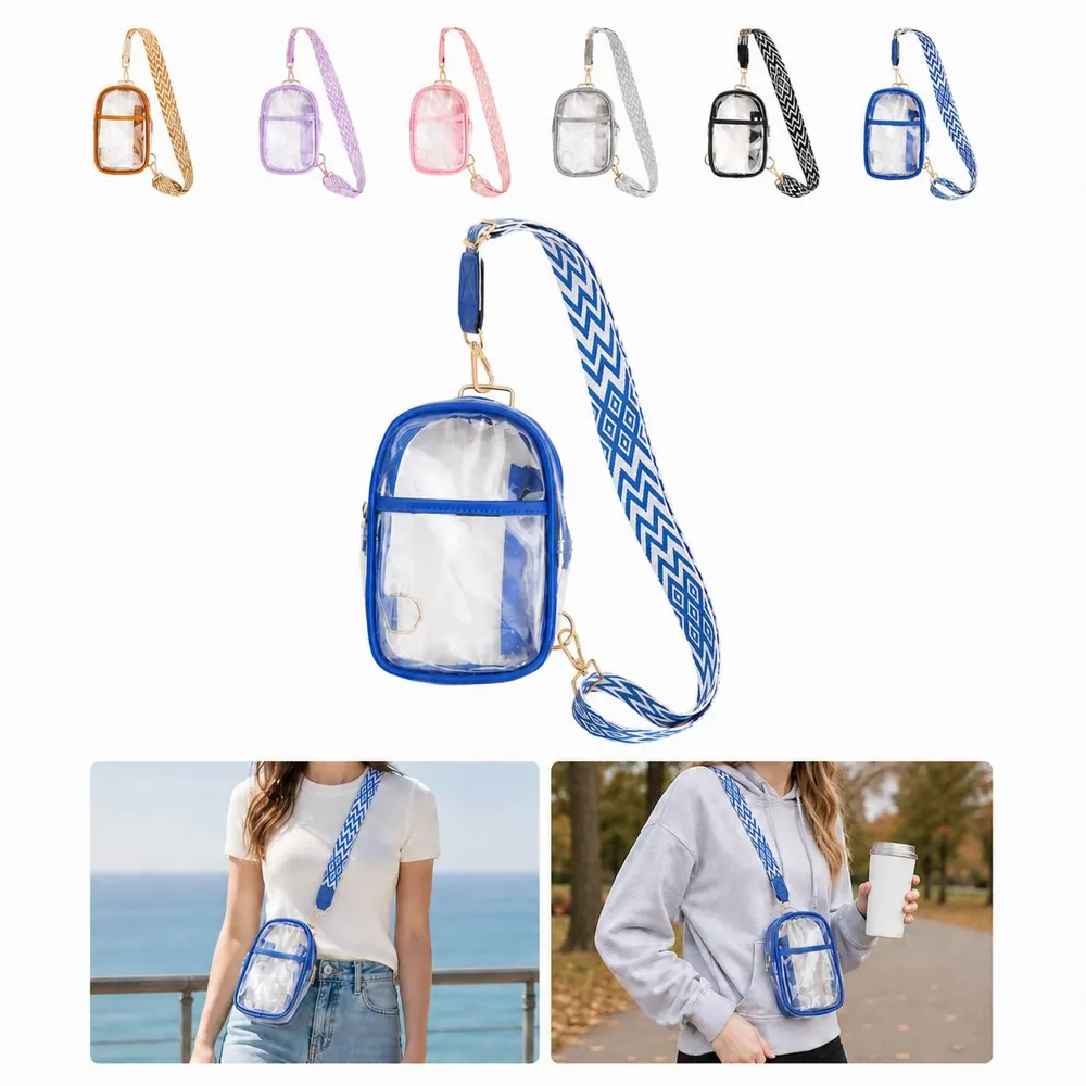 Transparent PVC Crossbody Sling Bag for Hands-Free Carry 2