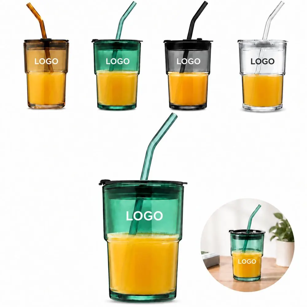 Clear Wide Mouth Double Wall Glass Tumbler for Cold Drinks