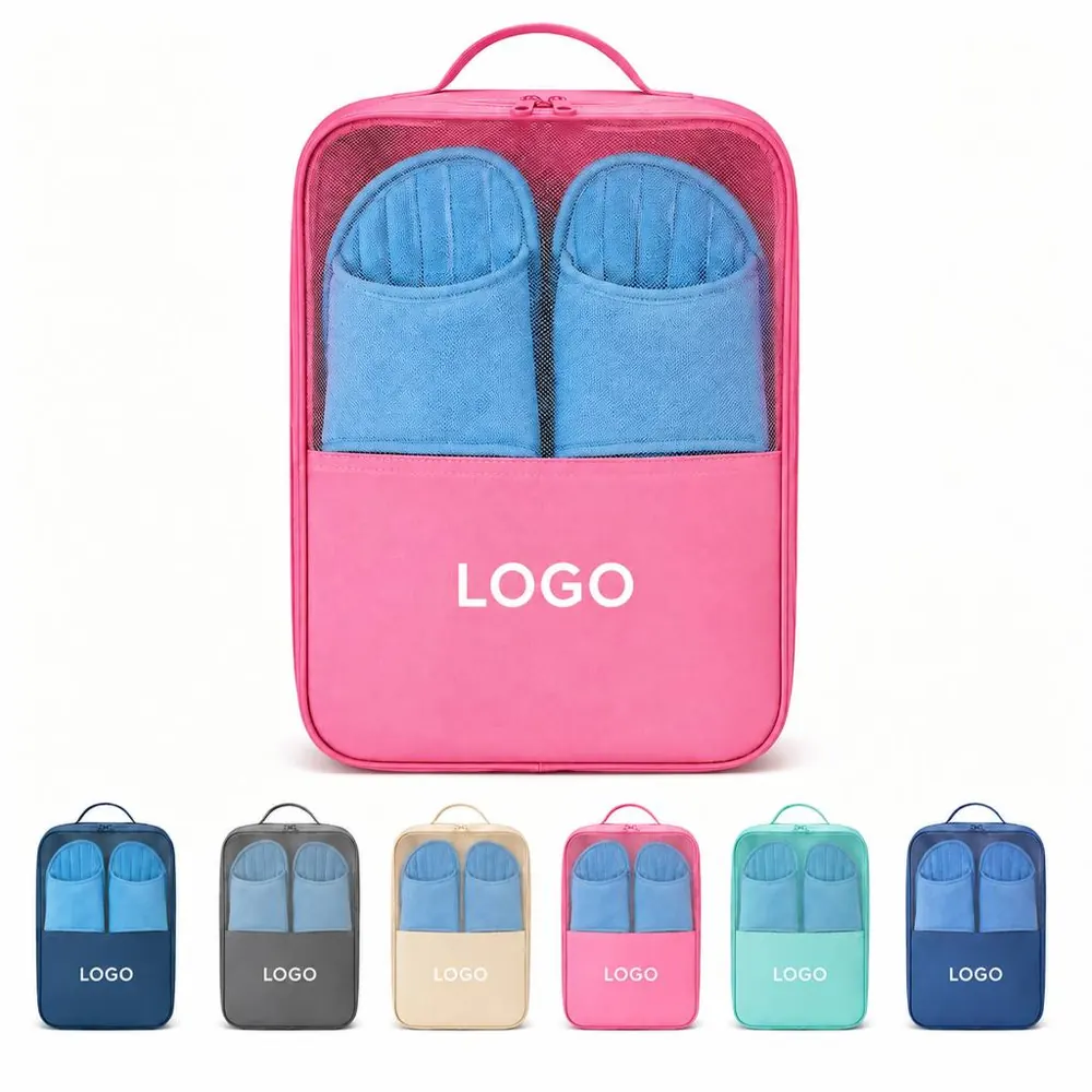 Portable Zippered Shoe Bag for Travel Gym Storage