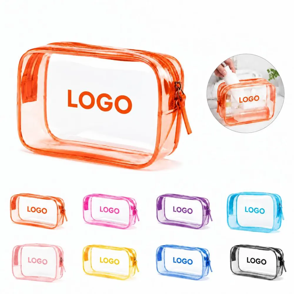 Clear Travel Toiletry Bag Water-Resistant Compact