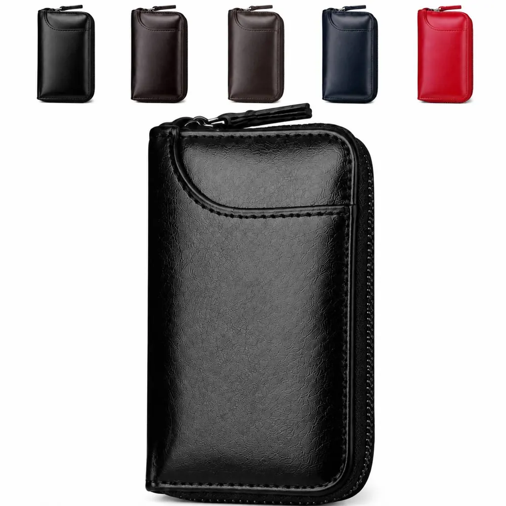 Compact Leather Key Holder Pouch with Secure Closure 2