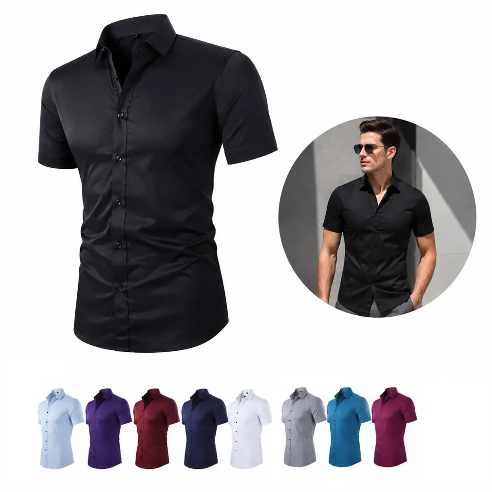 Men's Cotton Button-Down Shirt with Tailored Fit 2