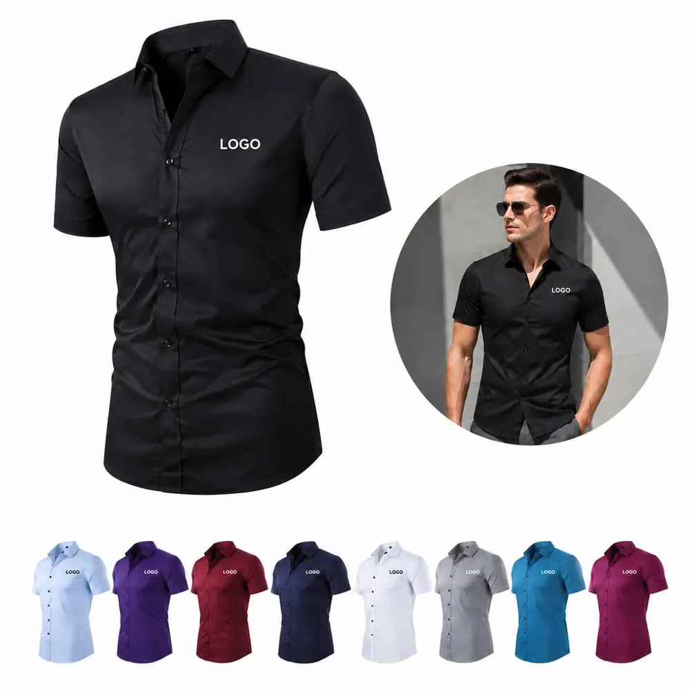 Men's Cotton Button-Down Shirt with Tailored Fit