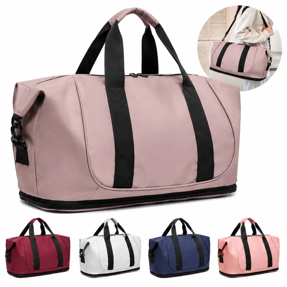 Foldable Water-Resistant Travel Duffel Bag with Pockets 2