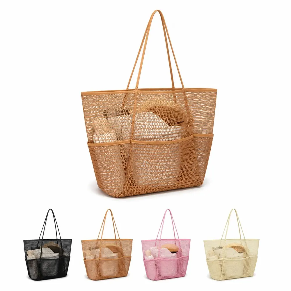 Lightweight Beach Mesh Tote Bag with Sturdy Handles 2