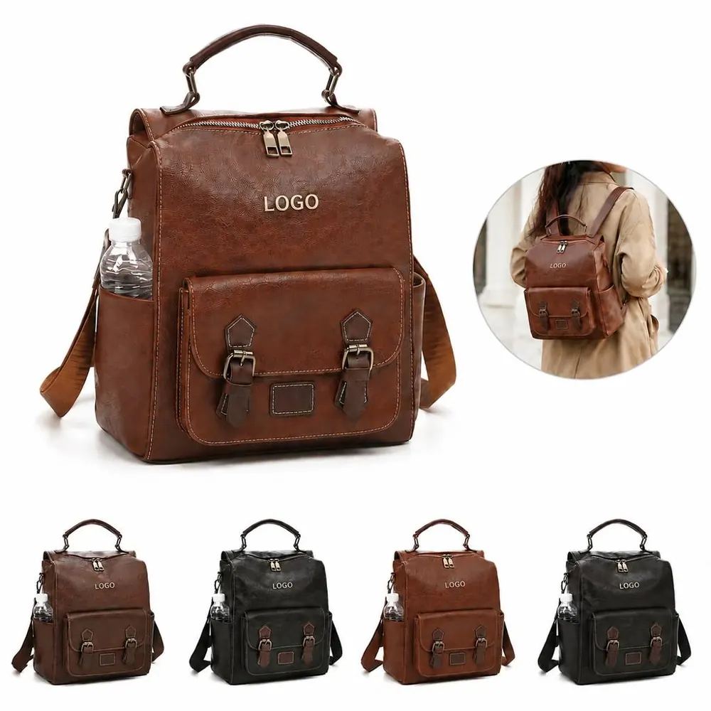 Retro Canvas Backpack with Padded Laptop Compartment