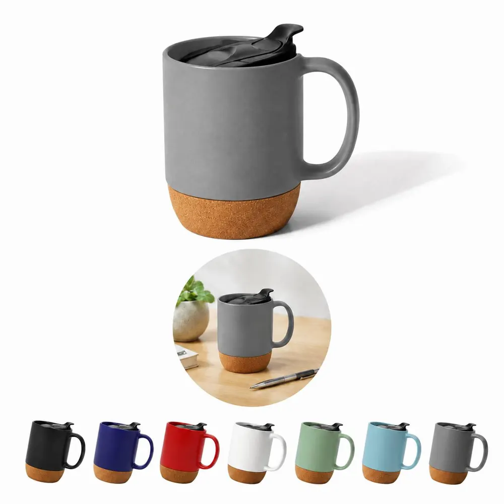 15 oz Ceramic Coffee Mug with Cork Base 2