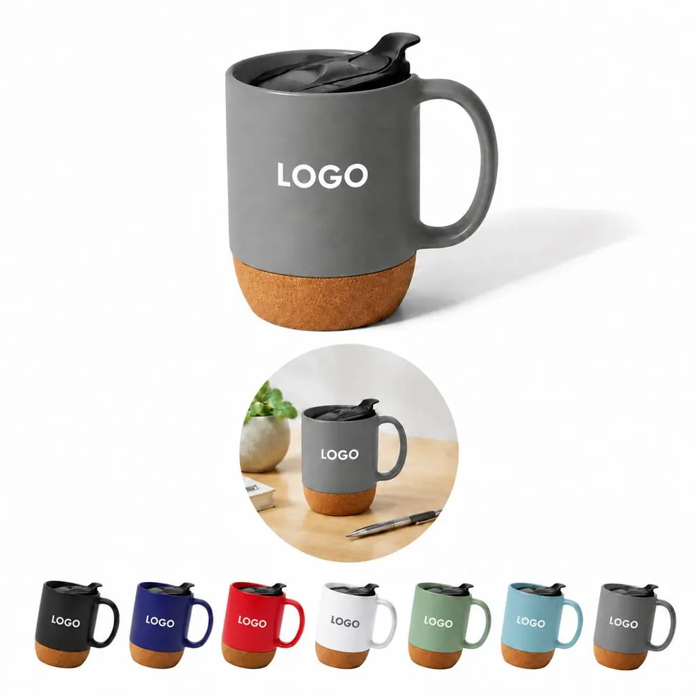 15 oz Ceramic Coffee Mug with Cork Base