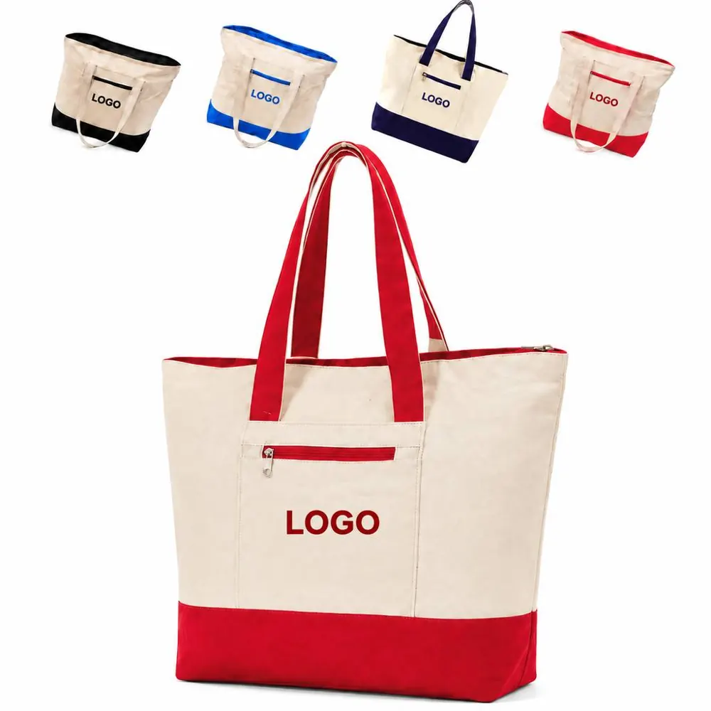 Water-Resistant Zippered Carryall Tote for Travel