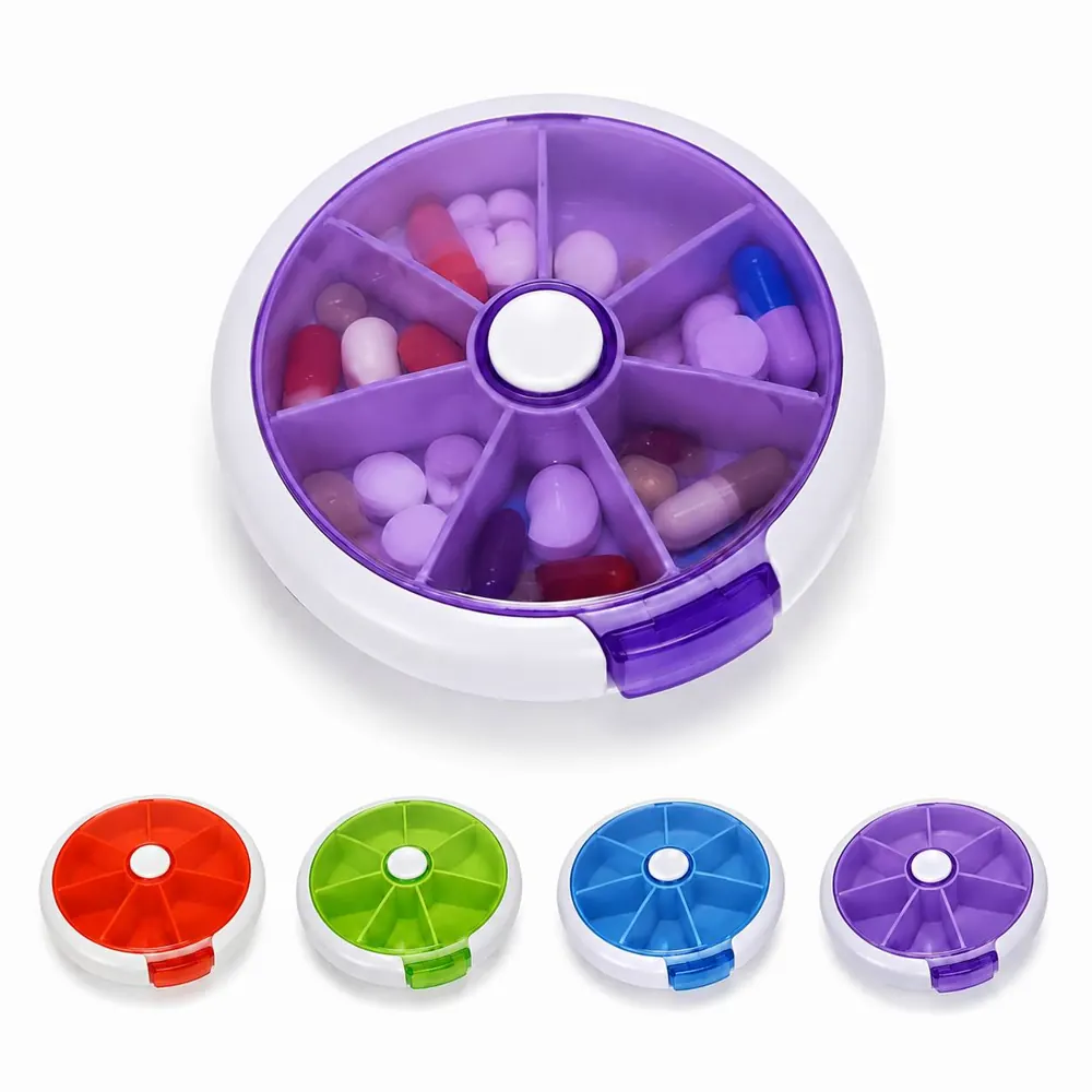Weekly Travel Pill Box with 7 Day Compartments 2