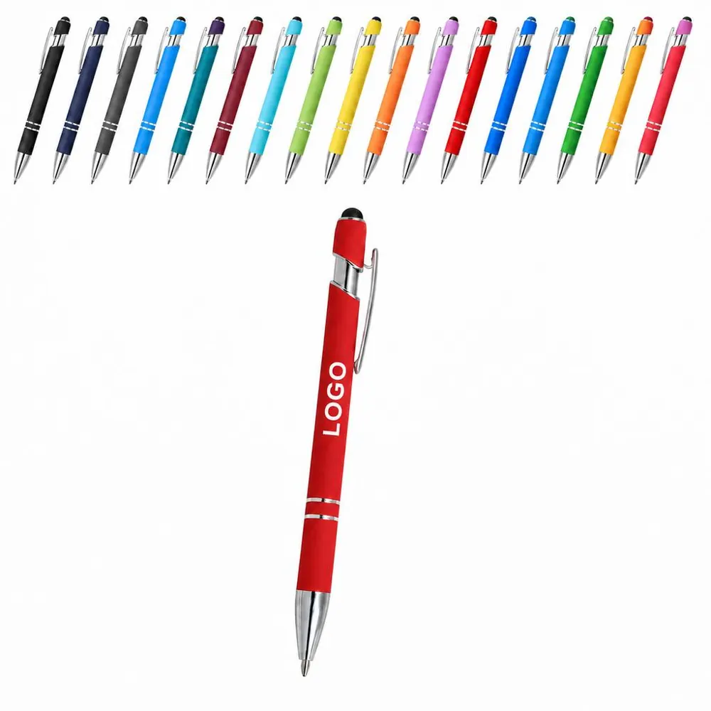 Metal Click Ballpoint Pen with Stylus Tip for Touchscreens