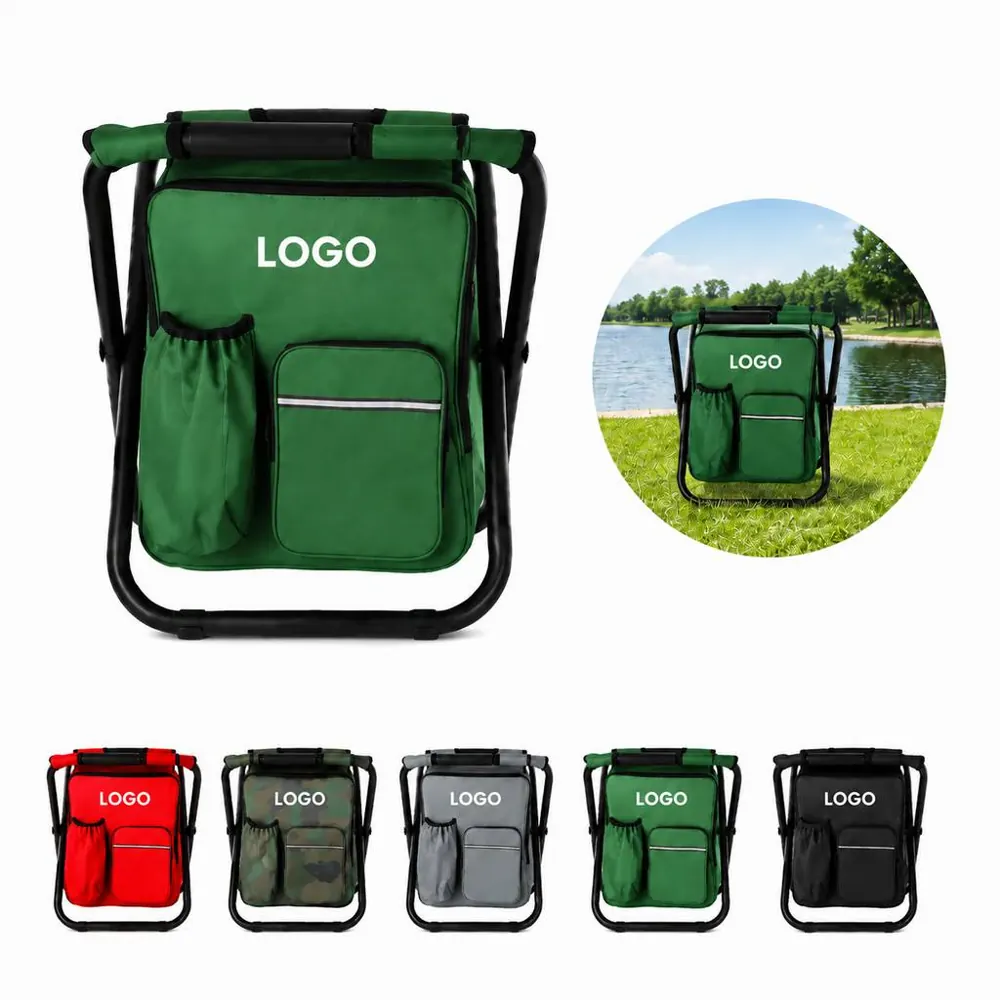 Insulated Cooler Backpack with Foldable Seat