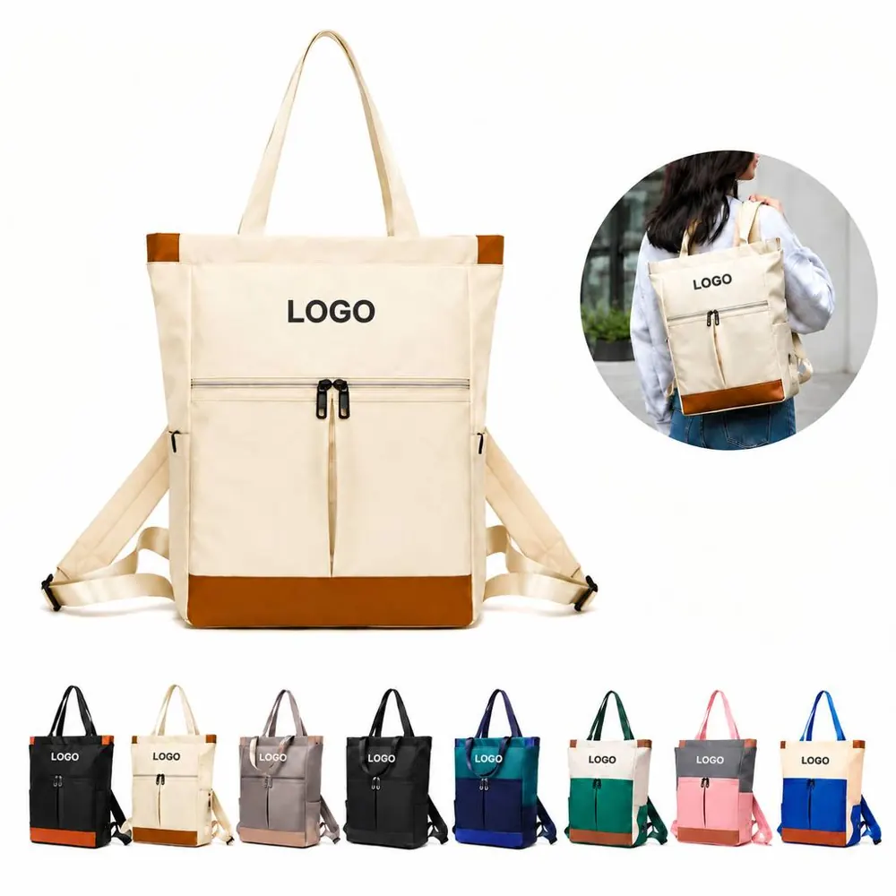 Water-Resistant 2-in-1 Tote & Backpack