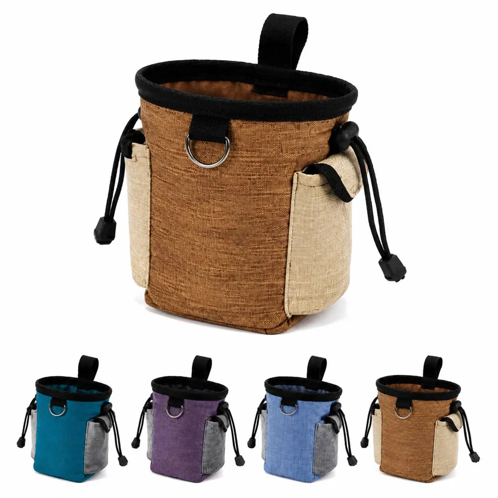 Portable Dog Treat Bag with Secure Closure and Belt Clip 2