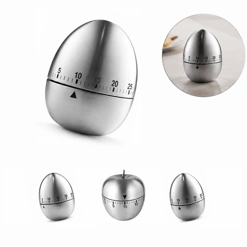 60-Minute Stainless Steel Mechanical Kitchen Timer No 2