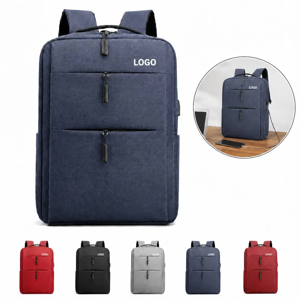 Water-Resistant Laptop Backpack with USB Charging Port