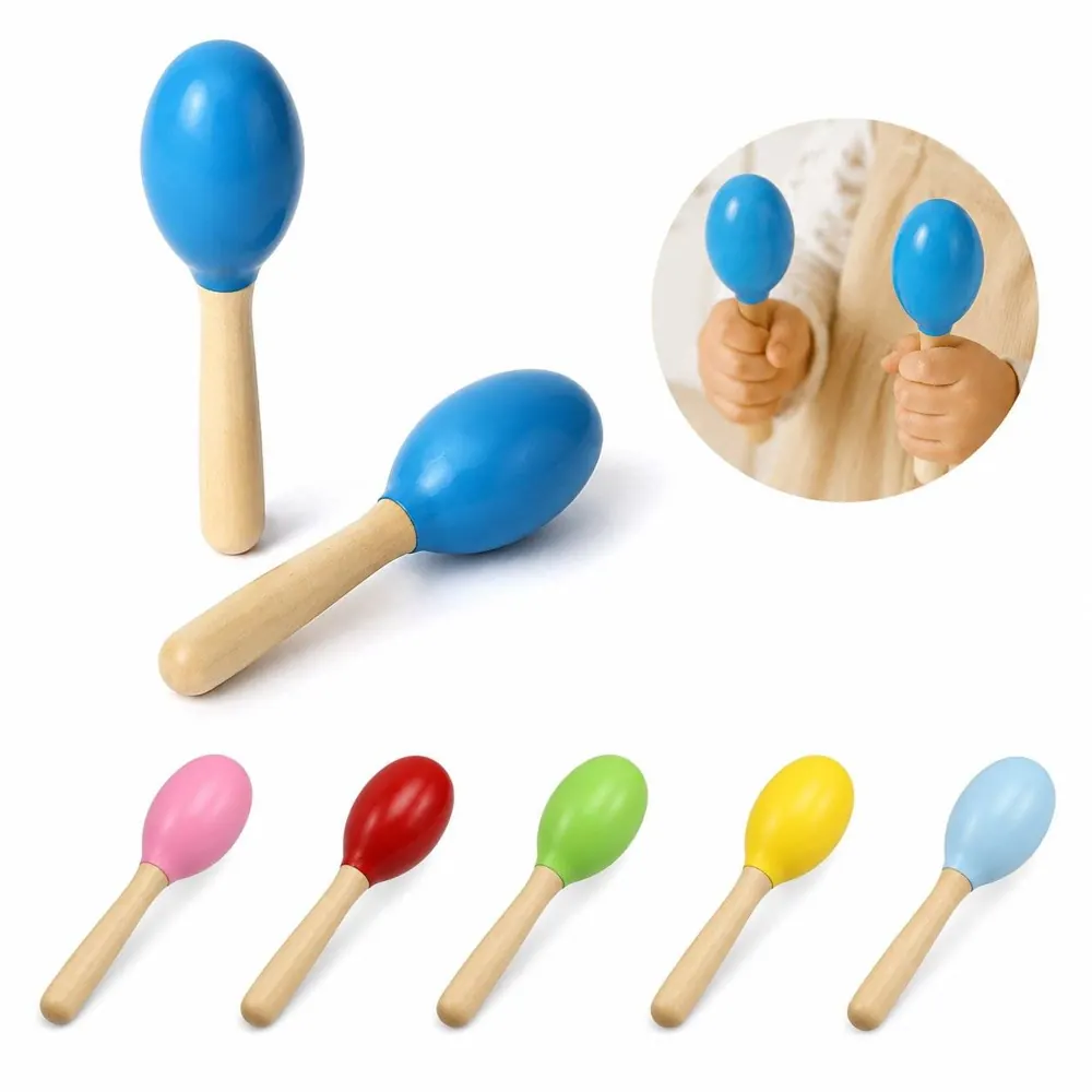 Mini Wooden Hand Percussion Maraca for Music Rhythm 2