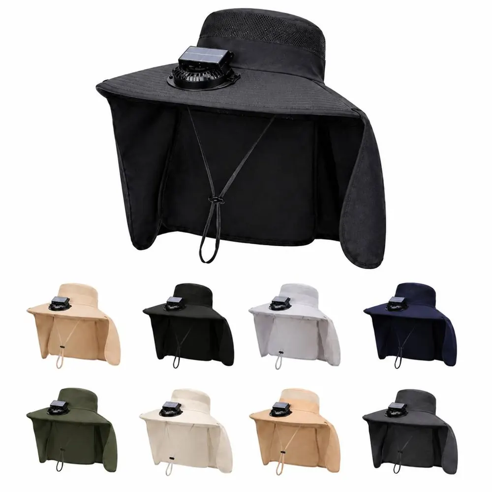 Solar Powered Cooling Hat with Fan for Fishing Outdoor 2