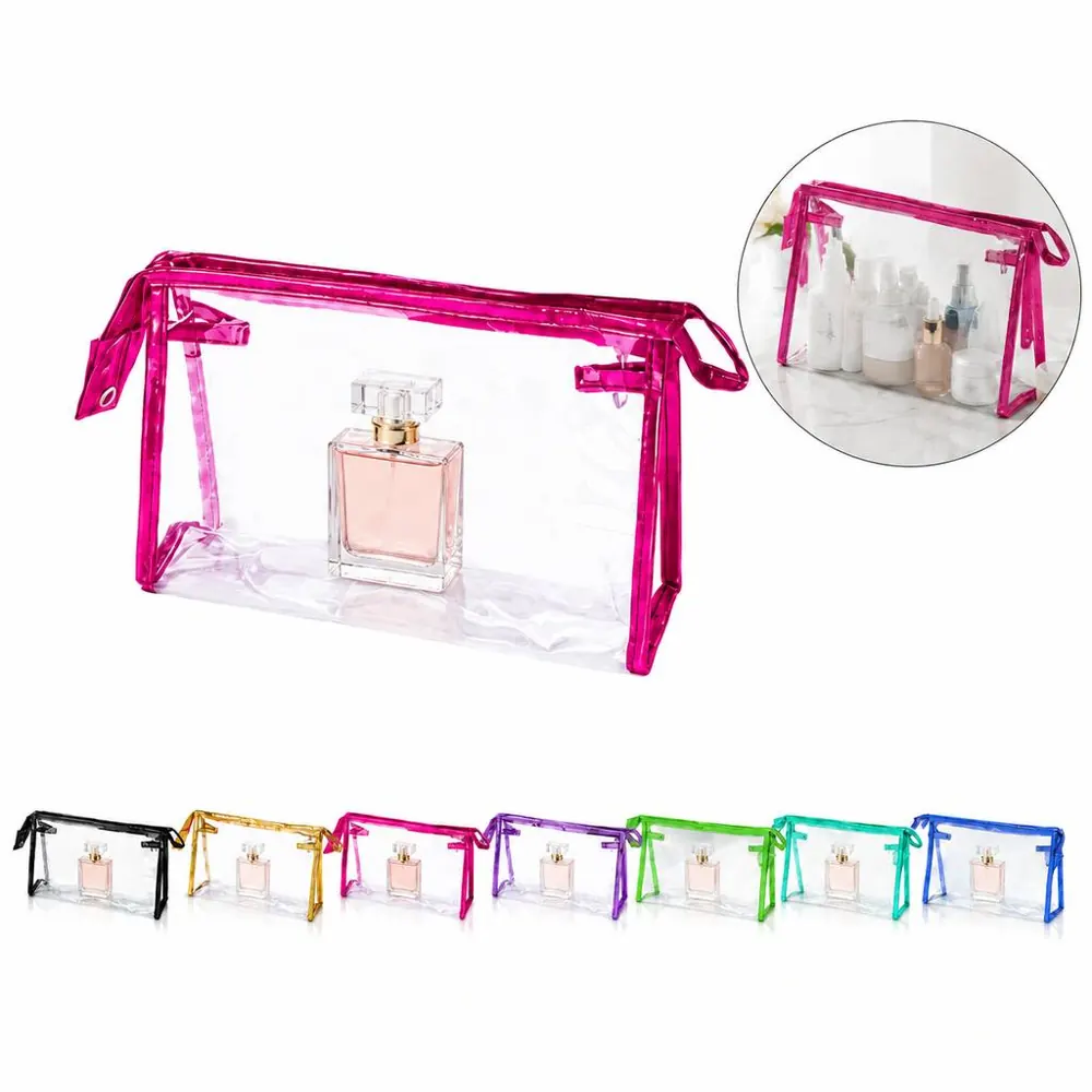 Clear Travel Makeup Pouch with Zipper 2