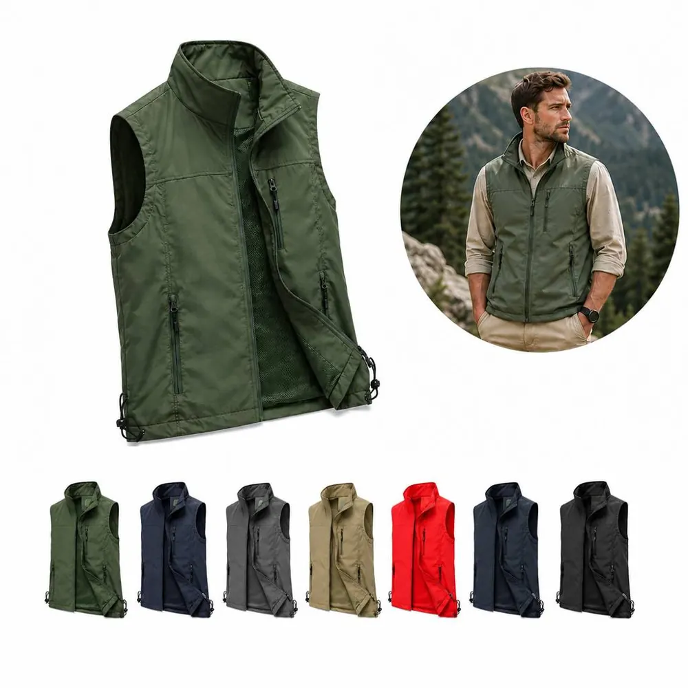 Men's Casual Outdoor Lightweight Zip-Up Vest 2