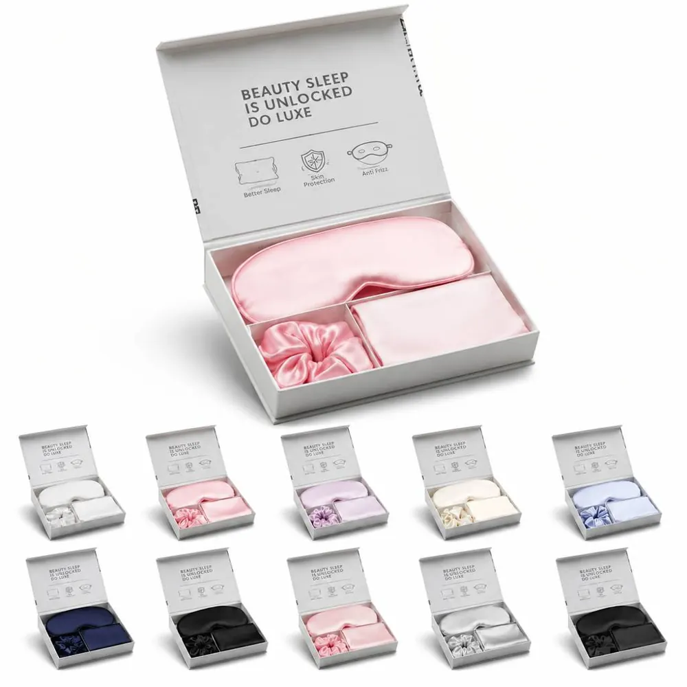 Satin Eye Mask 3-Piece Set for Restful Sleep 2