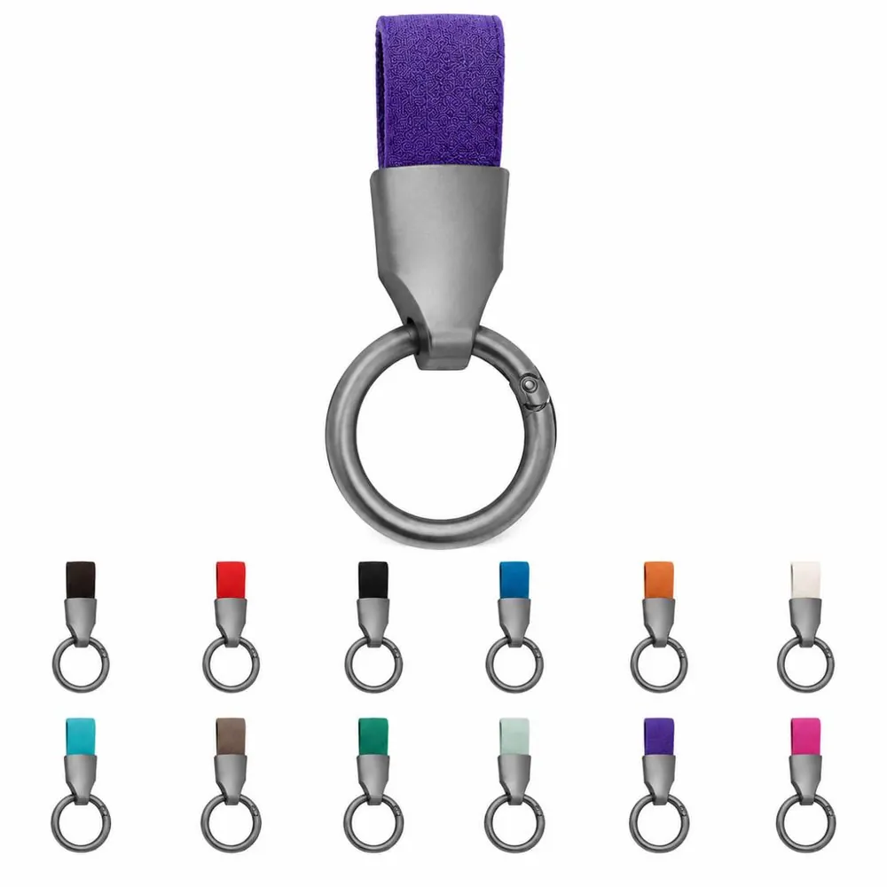 Genuine Leather Car Key Holder with Metal Ring 2