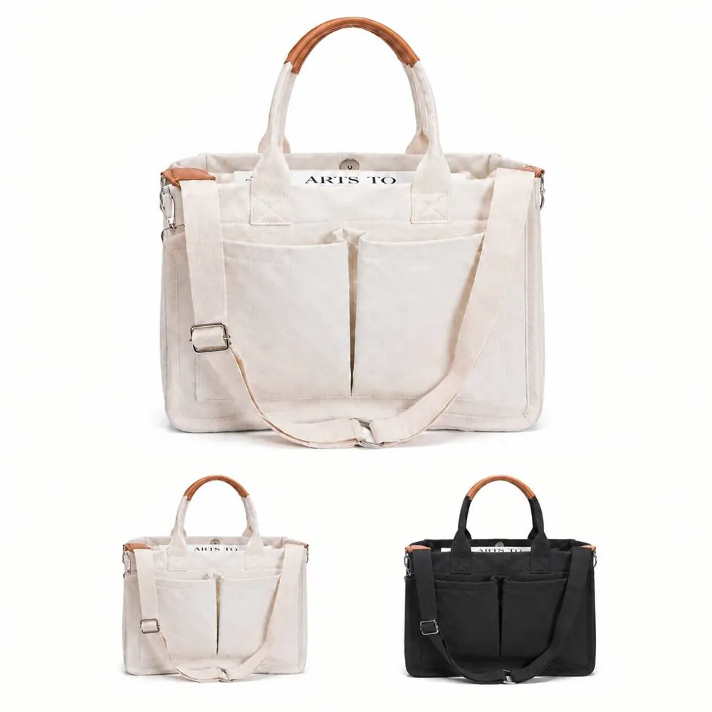 Waterproof Canvas Handbag for Daily Commute and Shopping 2