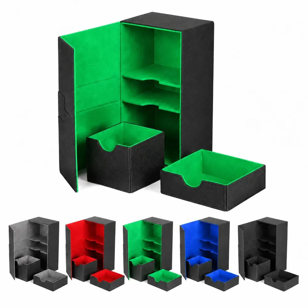 Large Magnetic Card Organizer Box with Secure Closure 2