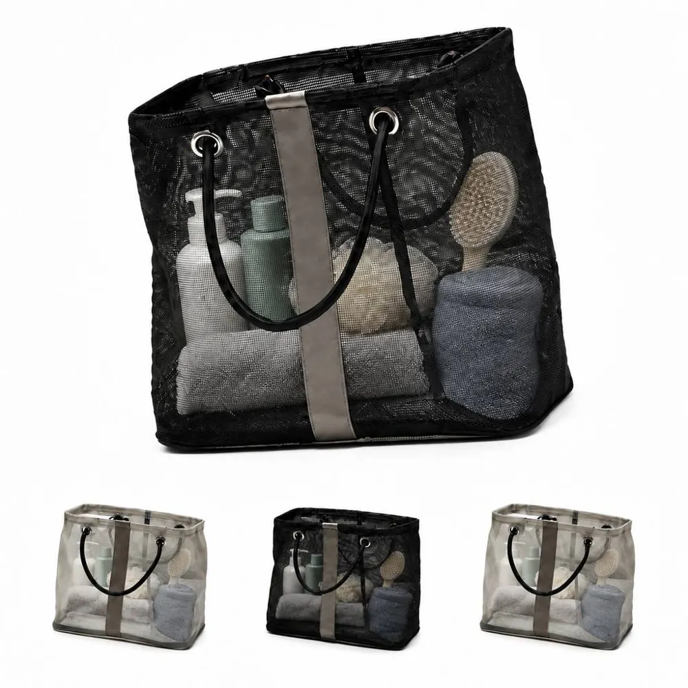 Quick-Dry Mesh Shower Caddy Tote for Toiletries 2