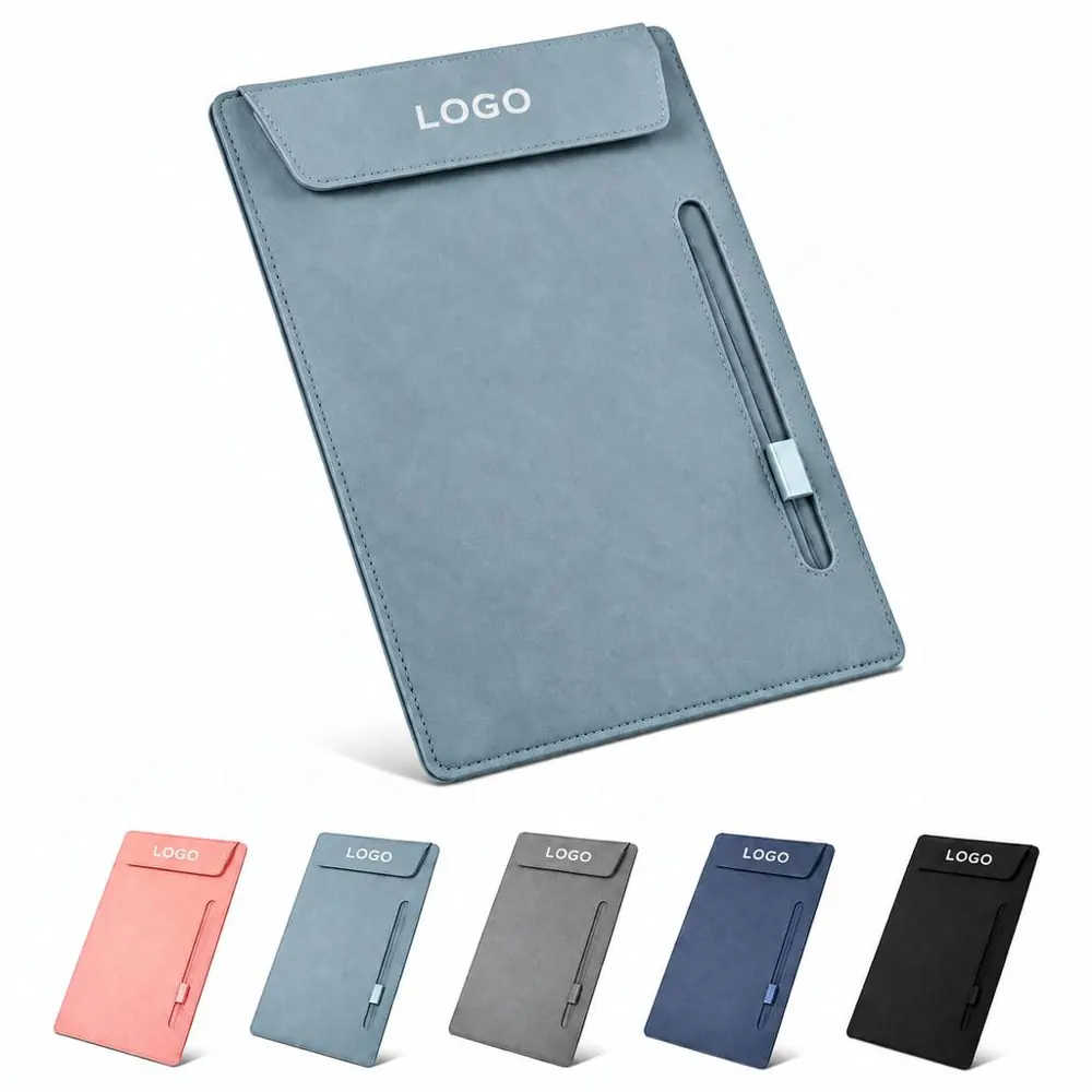 Magnetic Closure PU Leather Clipboard