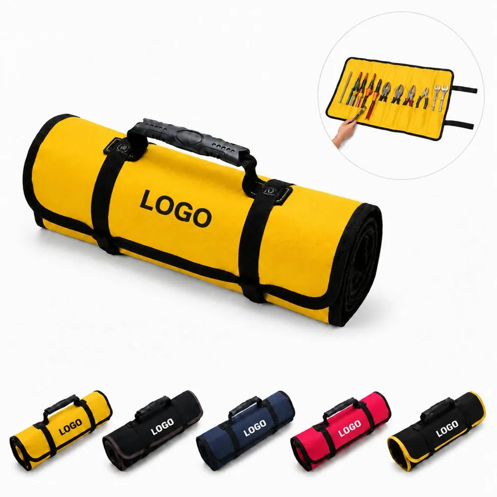 Compact Roll-Up Tool Organizer Bag with Secure Straps