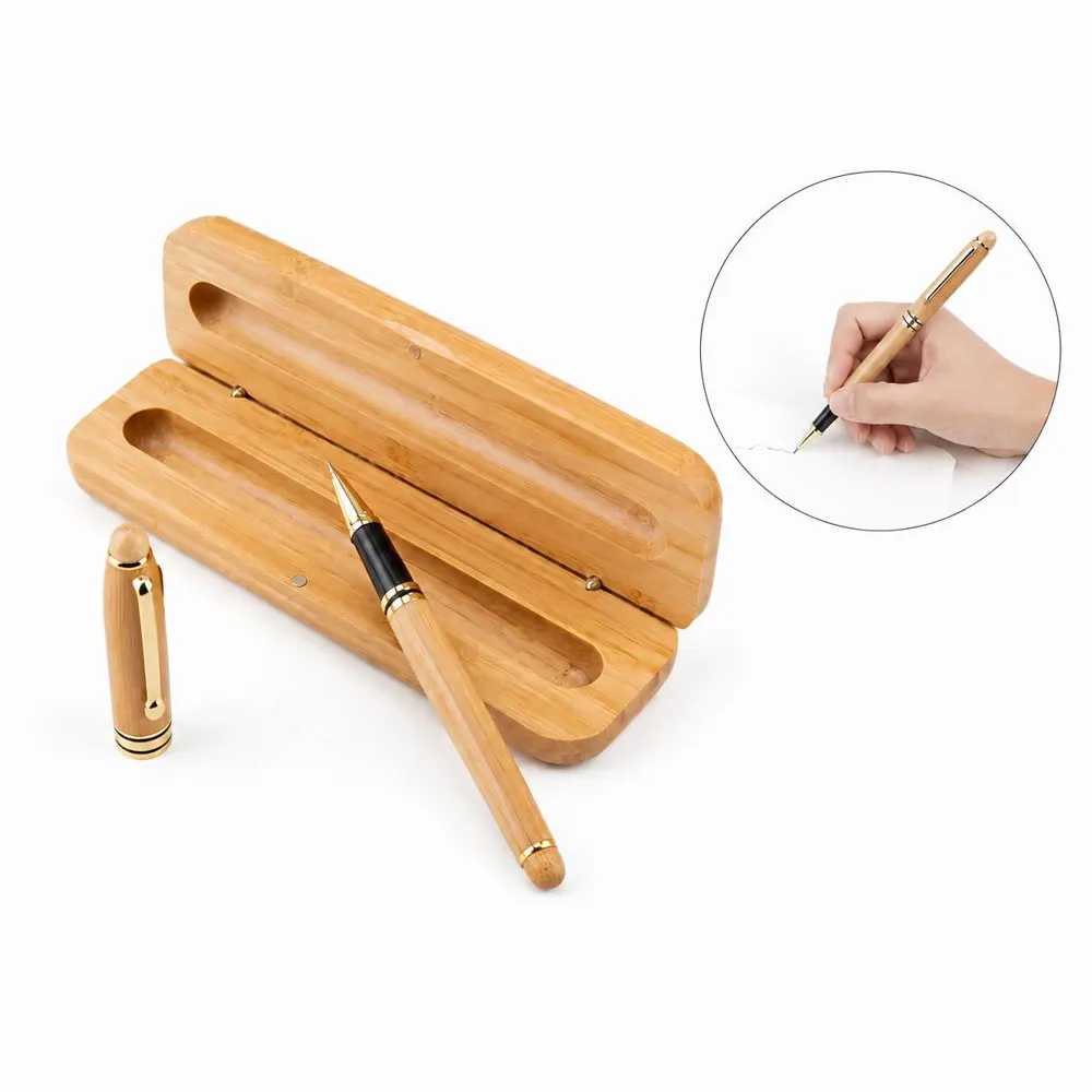 Wood Fountain Pen Set with Storage Case for Writing 2