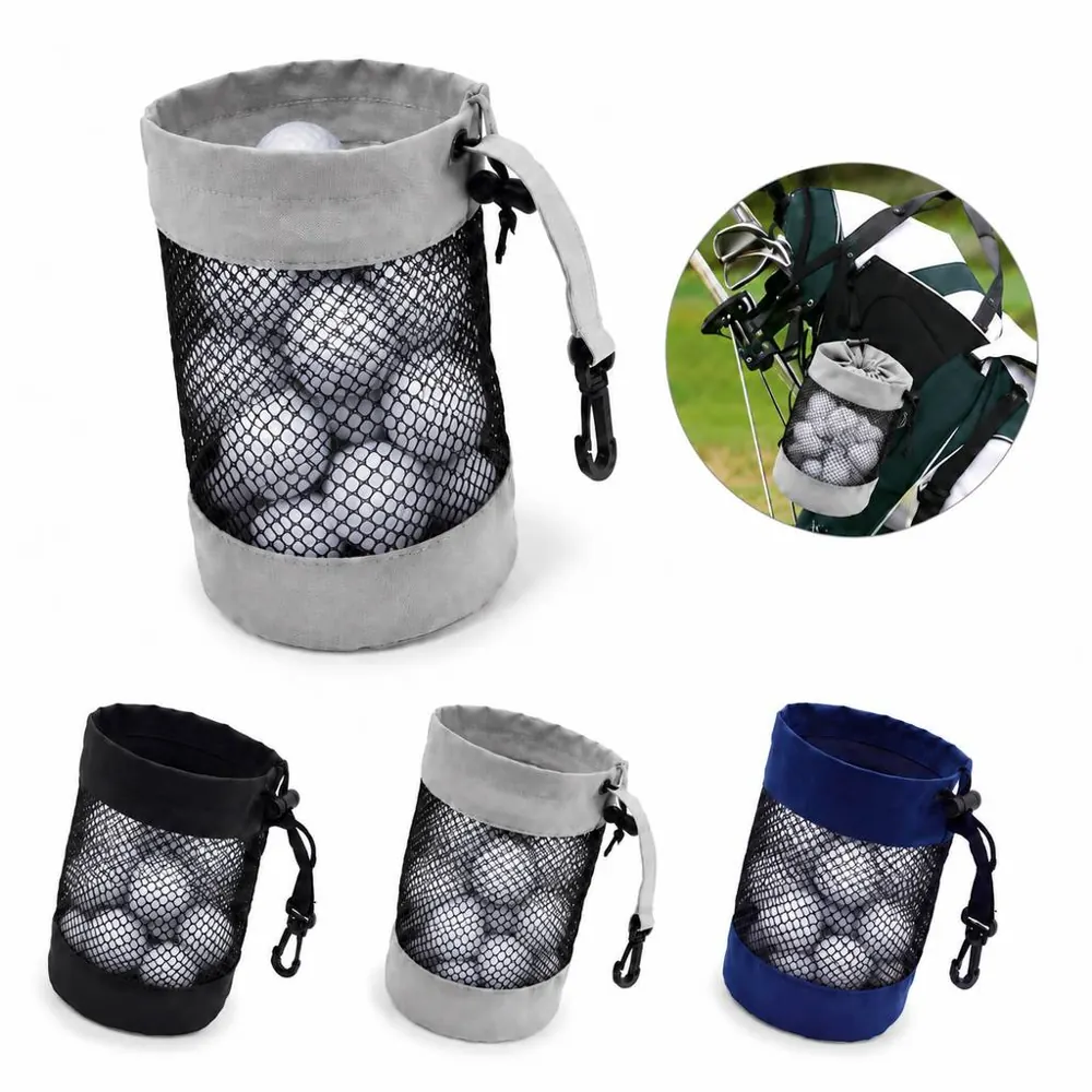 Drawstring Mesh Golf Accessory Pouch for Tees and Markers 2