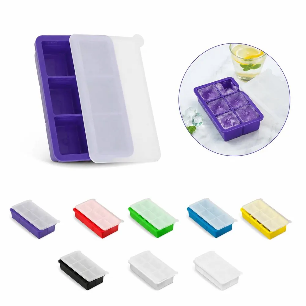 Food-Grade Silicone Ice Cube Mold Reusable Flexible Tray 2