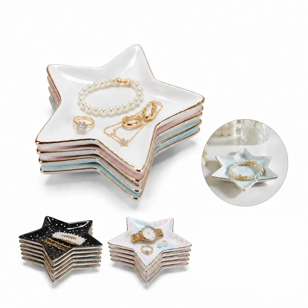 Star-Shaped Jewelry Tray for Rings and Earrings 2