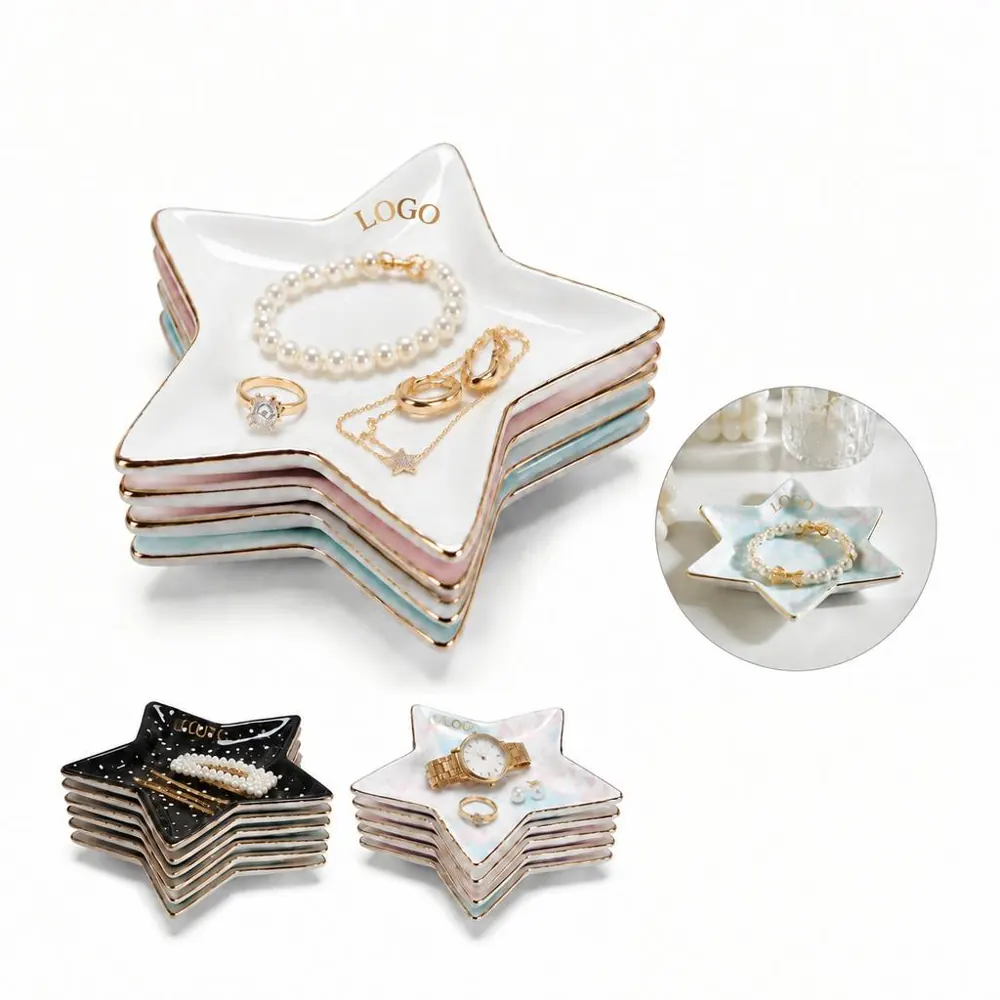 Star-Shaped Jewelry Tray for Rings and Earrings