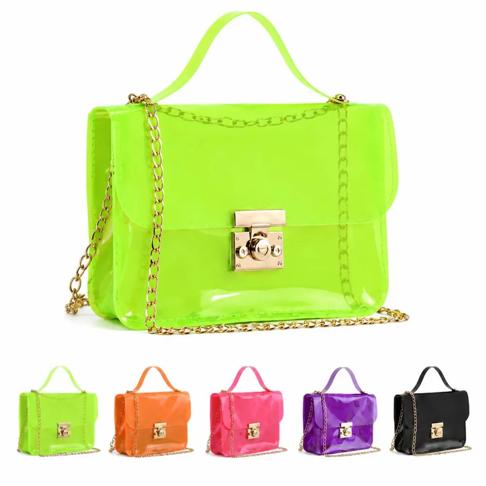 Transparent PVC Crossbody Bag with Zipper 2