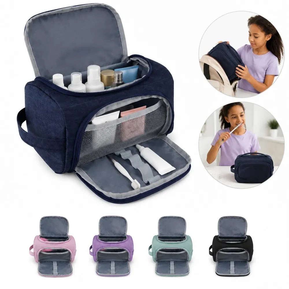 Spacious Zippered Stationery Organizer Case for Pens Pencils 2